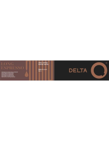 Cápsula delta delta q-long espresso para cafeteras delta/ caja de 10