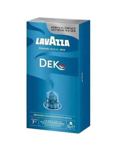Cápsula lavazza espresso decaf descafeinado para cafeteras nespresso/ caja de 10