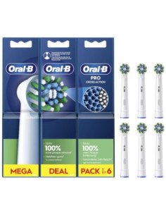Cabezal de recambio braun para cepillo braun oral-b pro cross action/ pack 6 uds