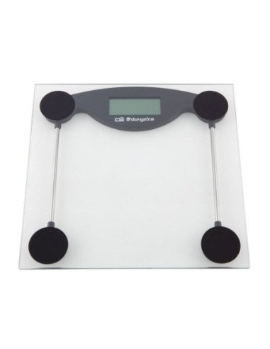 Báscula de baño orbegozo pb-2211/ hasta 150kg/ cristal