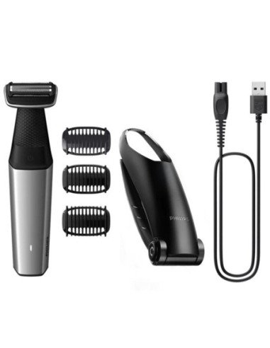 Afeitadora philips bodygroom series 5000 bg5021/ con batería/ 4 accesorios