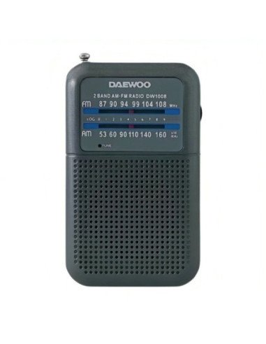 Radio portátil daewoo dw1008/ gris