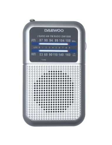Radio portátil daewoo dw1008/ plata