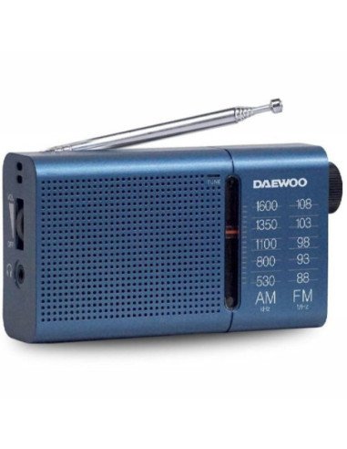 Radio portátil daewoo dw1036/ a pilas/ azul