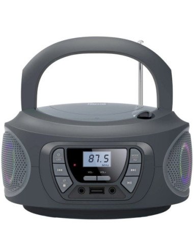 Radio cd fonestar boom-one-g/ 13w/ con cable/ a pilas/ gris