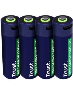 Pack de 4 pilas aa trust 25631/ recargables